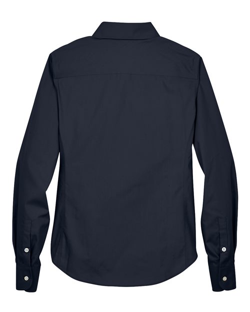 Women's Crown Collection® Broadcloth Woven Dress Shirt - Navy