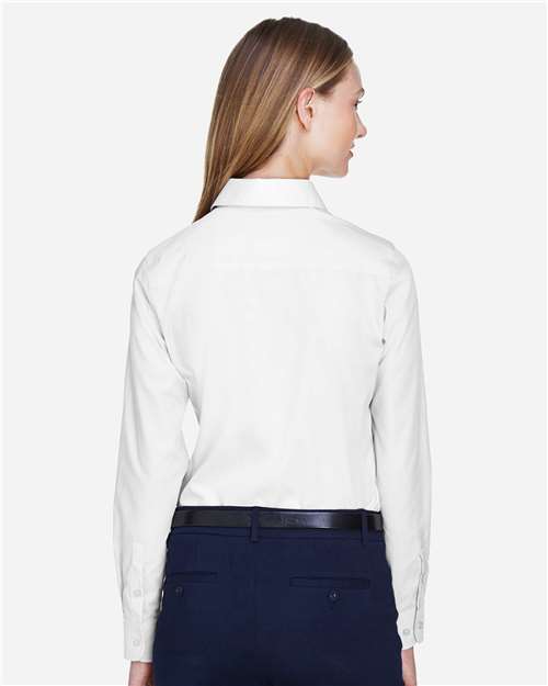 Women's Crown Collection® Broadcloth Woven Dress Shirt - White
