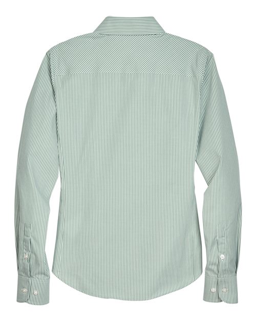 Women's Crown Collection® Banker Stripe Woven Dress Shirt - Dill