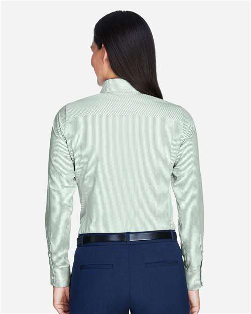 Women's Crown Collection® Banker Stripe Woven Dress Shirt - Dill