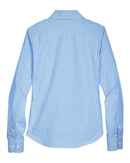 Women's Crown Collection® Banker Stripe Woven Dress Shirt - French Blue