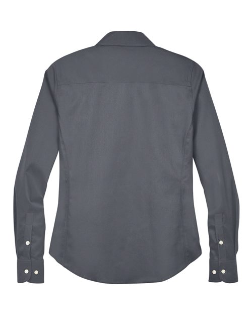 Women's Crown Collection® Solid Stretch Twill Woven Dress Shirt - Graphite