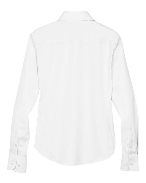 Women's Crown Collection® Solid Stretch Twill Woven Dress Shirt - White