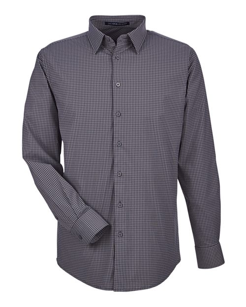 Men's CrownLux Performance® Tonal Mini Check Woven Dress Shirt - Carbon