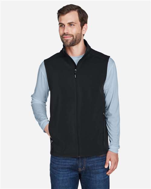 Men's Cruise Two-Layer Fleece Bonded Soft Shell Vest - Black