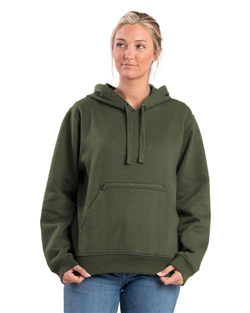 Women's Heritage Zippered Pocket Hooded Sweatshirt - Dark Olive Green