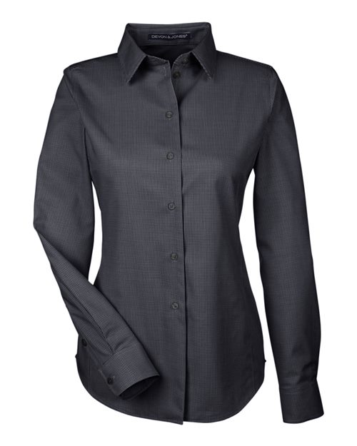 Women's Crown Collection® Royal Dobby Woven Dress Shirt - Black