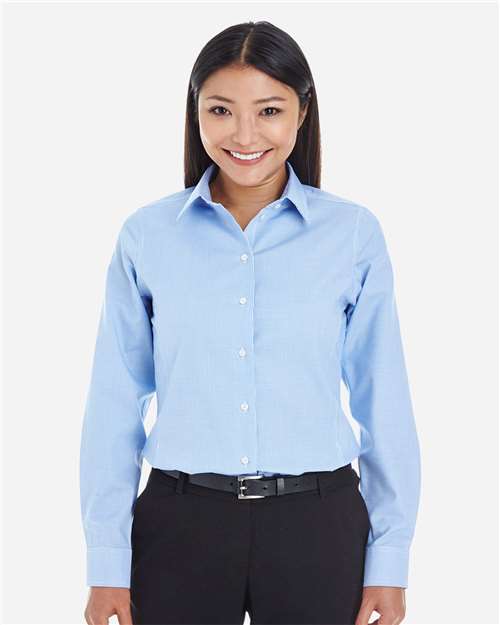 Women's Crown Collection® Royal Dobby Woven Dress Shirt - French Blue
