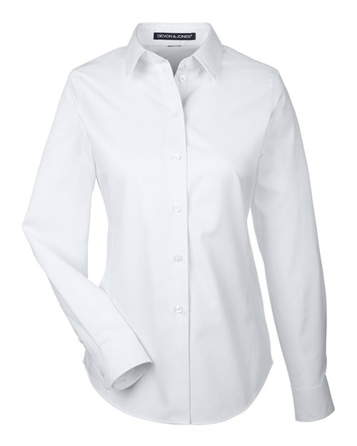 Women's Crown Collection® Royal Dobby Woven Dress Shirt - White