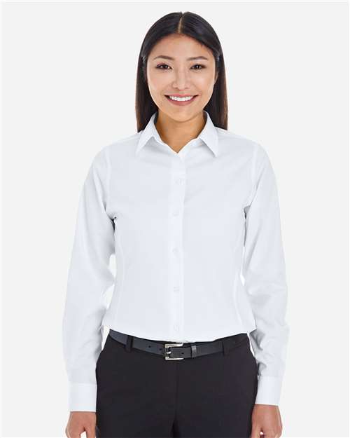 Women's Crown Collection® Royal Dobby Woven Dress Shirt - White