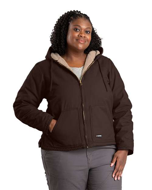 Women's Softstone Hooded Coat - Dark Brown