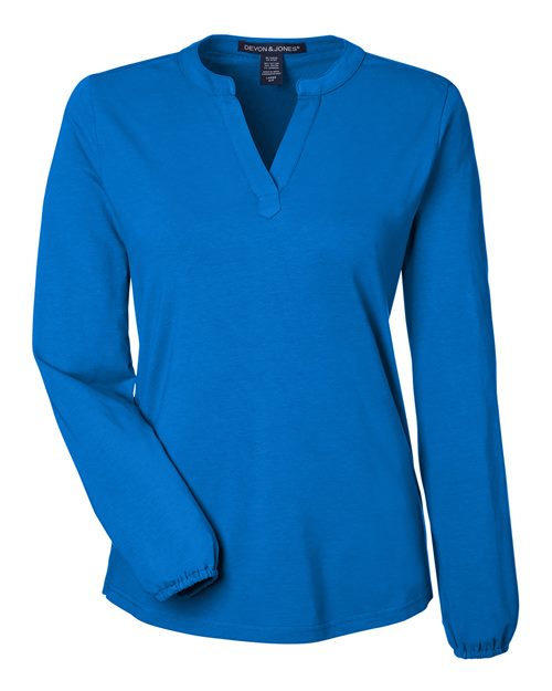 Women's Raleigh Half-Placket Knit Top - French Blue