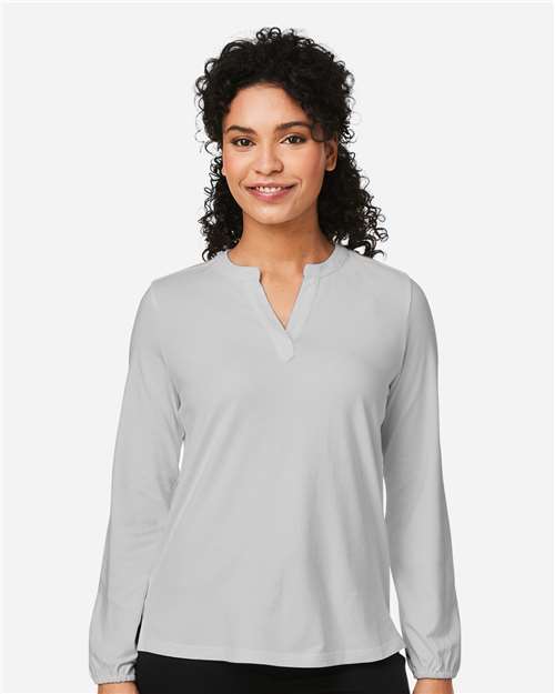 Women's Raleigh Half-Placket Knit Top - Grey