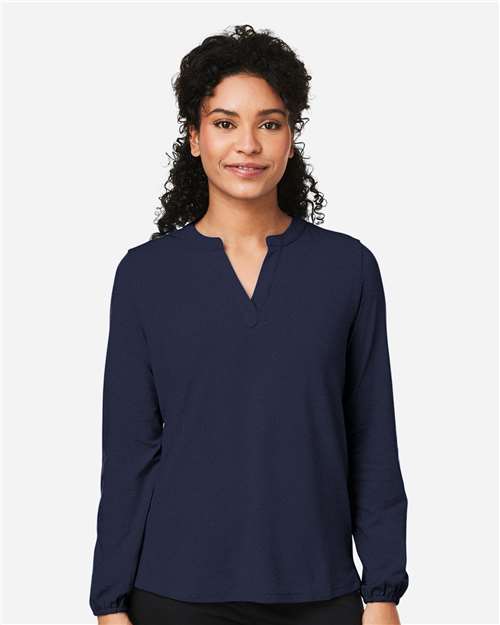 Women's Raleigh Half-Placket Knit Top - Navy