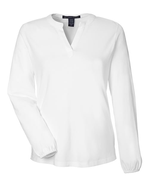 Women's Raleigh Half-Placket Knit Top - White