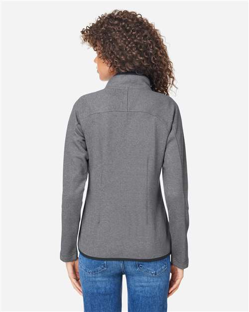 Women's Venture Heathered Stripe Full-Zip Jacket - Black/ White