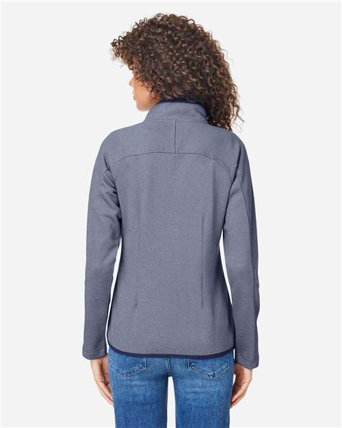 Women's Venture Heathered Stripe Full-Zip Jacket - Classic Navy/ White