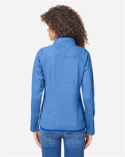 Women's Venture Heathered Stripe Full-Zip Jacket - True Royal/ White