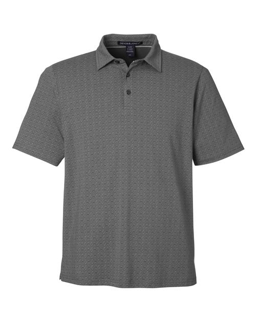 Men's Crownlux Performance® Geo Polo - Graphite/ Silver