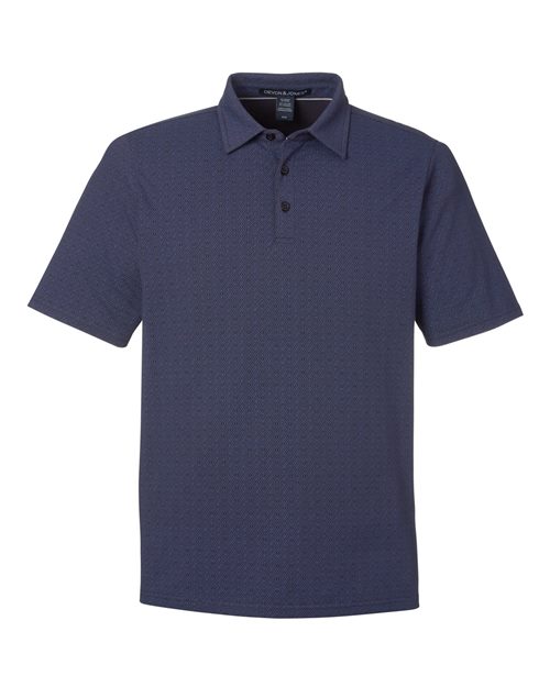 Men's Crownlux Performance® Geo Polo - Navy/ French Blue