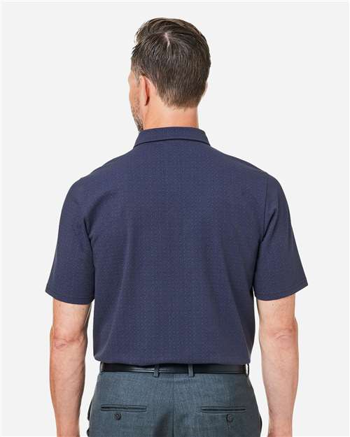 Men's Crownlux Performance® Geo Polo - Navy/ French Blue