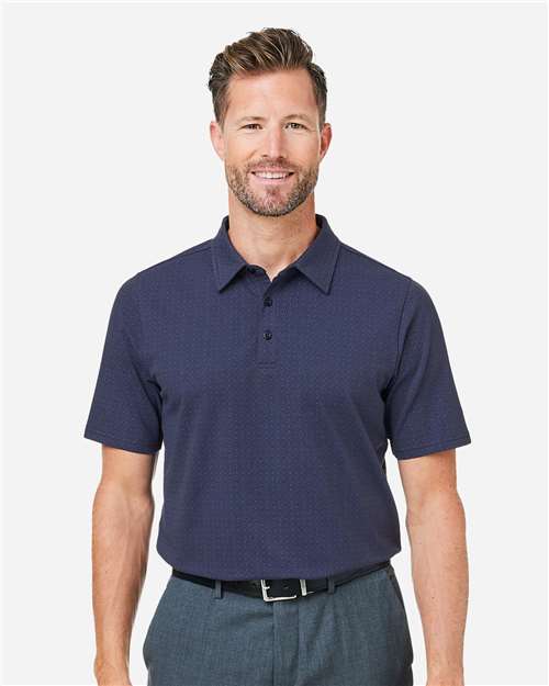 Men's Crownlux Performance® Geo Polo - Navy/ French Blue