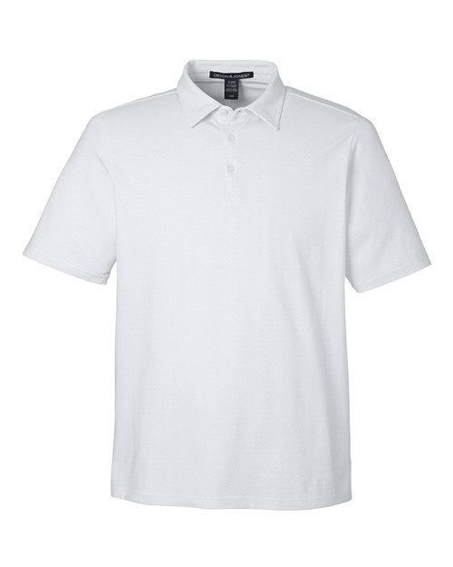 Men's Crownlux Performance® Geo Polo - White/ Silver