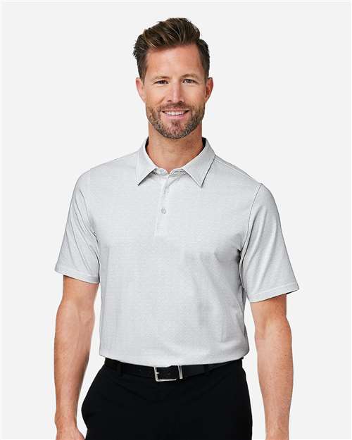 Men's Crownlux Performance® Geo Polo - White/ Silver