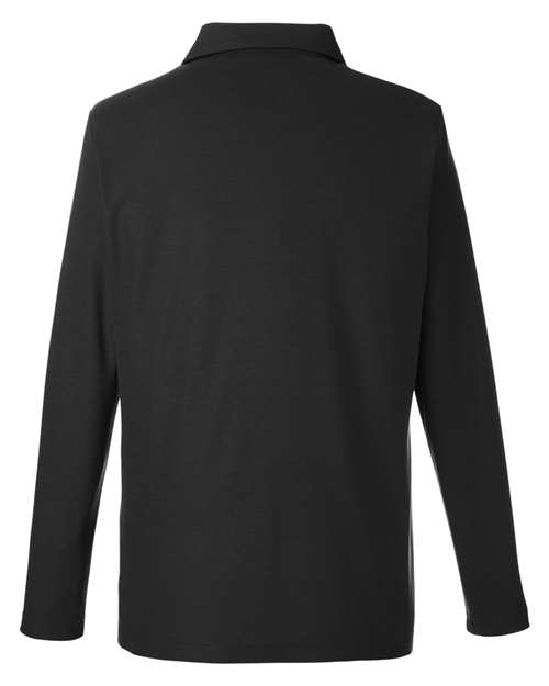 Men's Fusion ChromaSoft™ Long Sleeve Pique Polo - Black