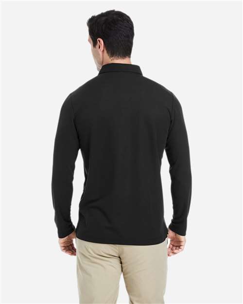 Men's Fusion ChromaSoft™ Long Sleeve Pique Polo - Black