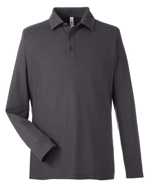Men's Fusion ChromaSoft™ Long Sleeve Pique Polo - Carbon