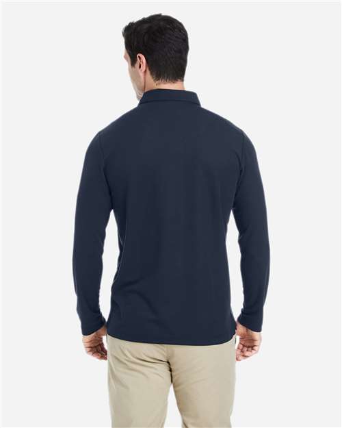 Men's Fusion ChromaSoft™ Long Sleeve Pique Polo - Classic Navy