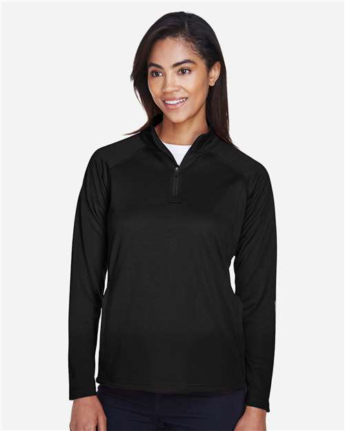 Women's Stretch Tech-Shell® Compass Quarter-Zip Pullover - Black