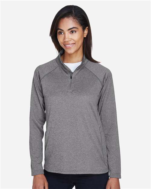 Women's Stretch Tech-Shell® Compass Quarter-Zip Pullover - Dark Grey Heather