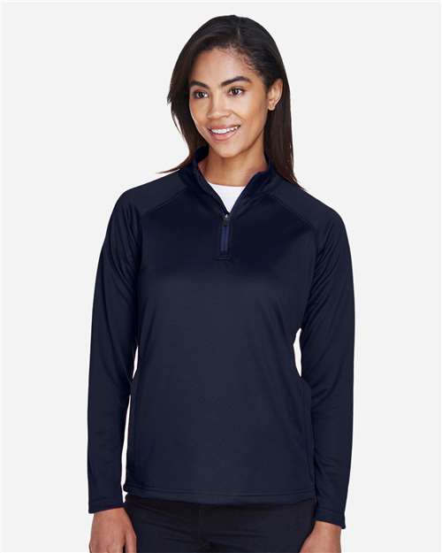 Women's Stretch Tech-Shell® Compass Quarter-Zip Pullover - Navy