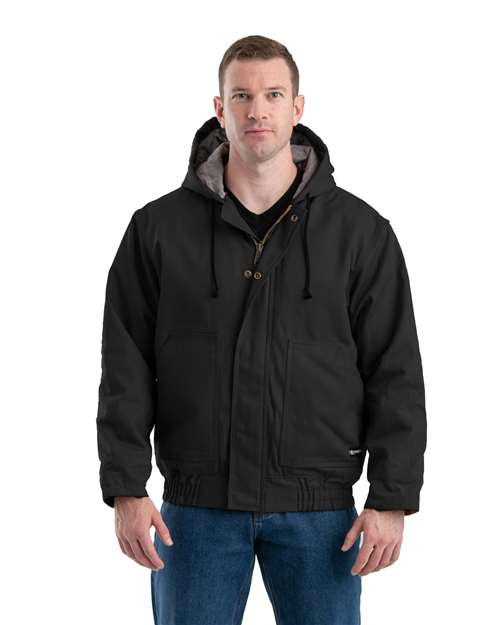 Men's Flame-Resistant Hooded Jacket - Black