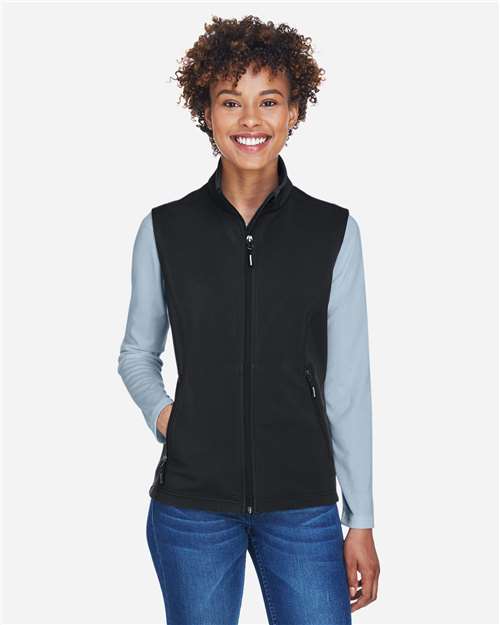 Women's Cruise Two-Layer Fleece Bonded Soft Shell Vest - Black