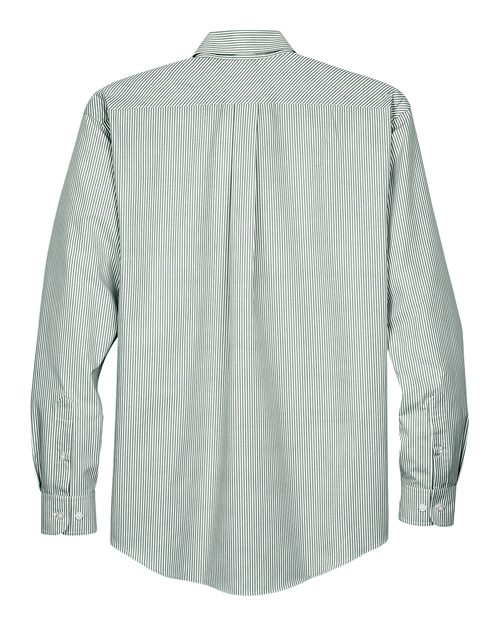 Men's Crown Collection® Banker Stripe Woven Dress Shirt - Dill
