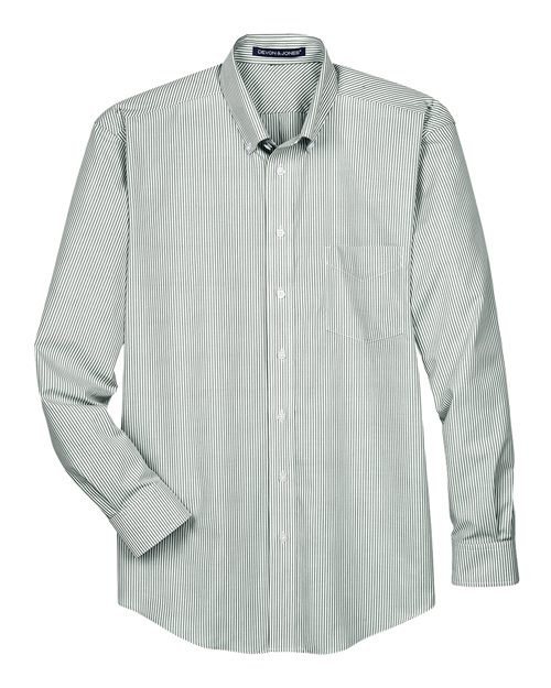 Men's Crown Collection® Banker Stripe Woven Dress Shirt - Dill