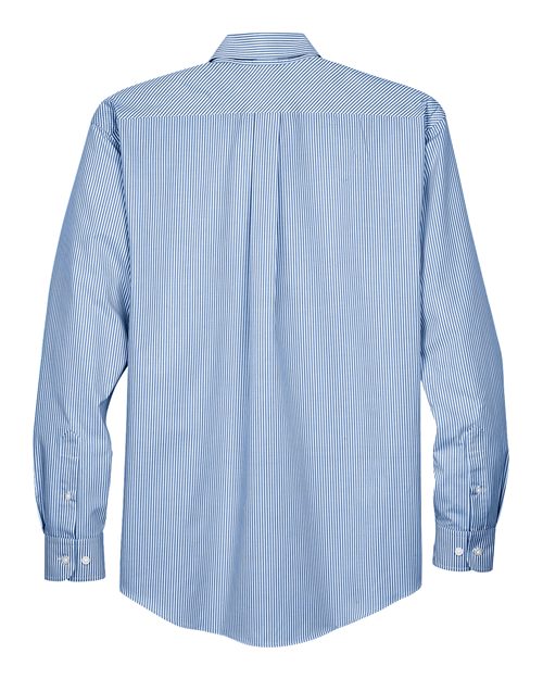 Men's Crown Collection® Banker Stripe Woven Dress Shirt - French Blue