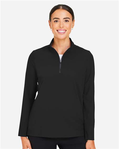Women's CrownLux Performance® Windsor Welded Quarter-Zip Pullover - Black
