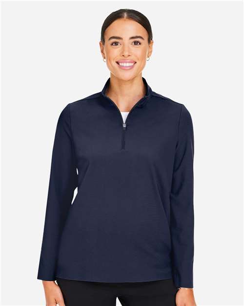 Women's CrownLux Performance® Windsor Welded Quarter-Zip Pullover - Navy
