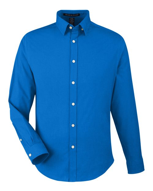 Men's CrownLux Performance® Spencer Poplin Dress Shirt - French Blue Melange