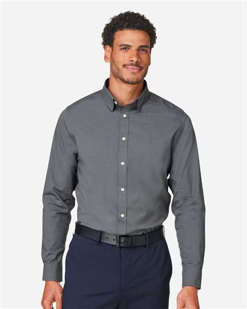 Men's CrownLux Performance® Spencer Poplin Dress Shirt - Graphite Melange
