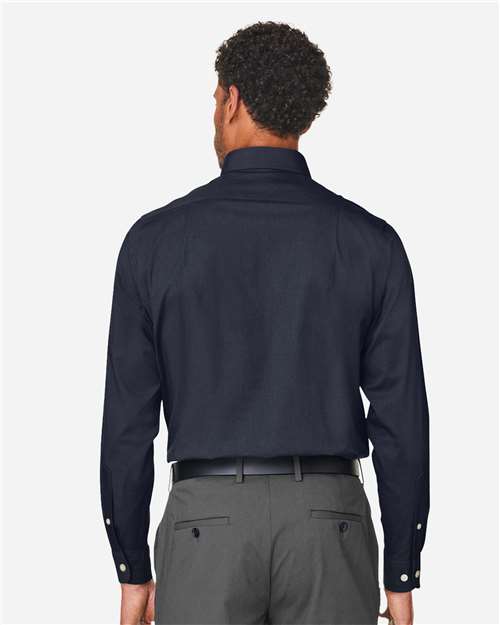 Men's CrownLux Performance® Spencer Poplin Dress Shirt - Navy Melange