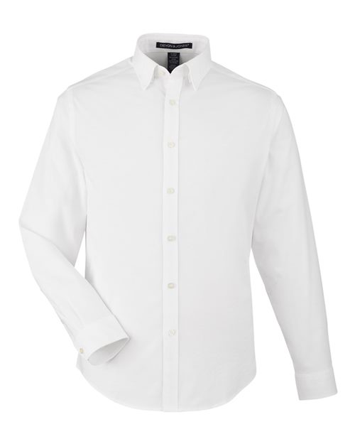 Men's CrownLux Performance® Spencer Poplin Dress Shirt - White