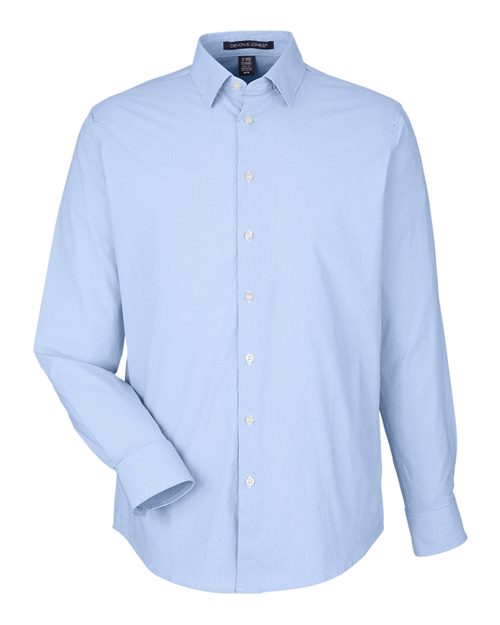 Men's CrownLux Performance® Microstripe Dress Shirt - French Blue/ White