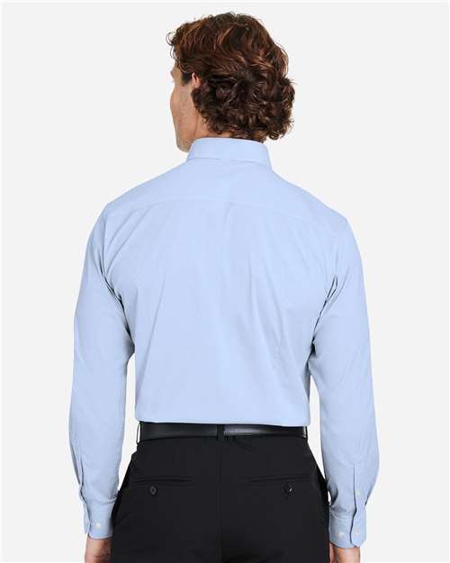 Men's CrownLux Performance® Microstripe Dress Shirt - French Blue/ White