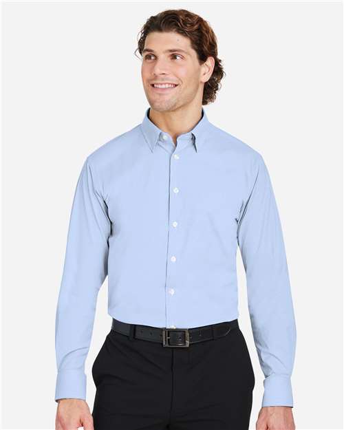 Men's CrownLux Performance® Microstripe Dress Shirt - French Blue/ White