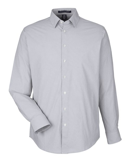 Men's CrownLux Performance® Microstripe Dress Shirt - Graphite/ White